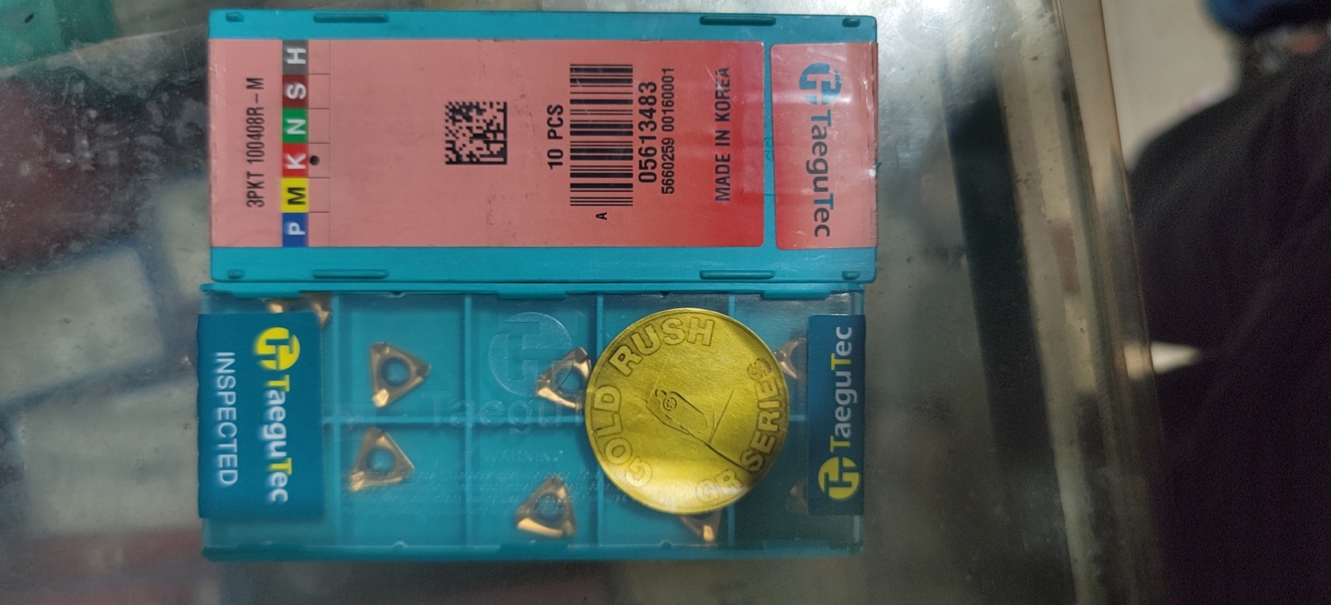 Korea Teguk 3PKT100408R-M TT6080 Triangular Milling Blade