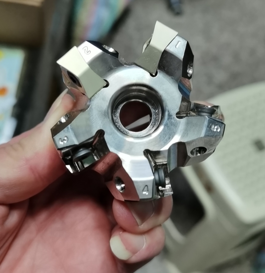 90 degree MFWN double-sided hexagonal large depth cutting fast-forward to right angle milling cutterhead WNMU080608 insert