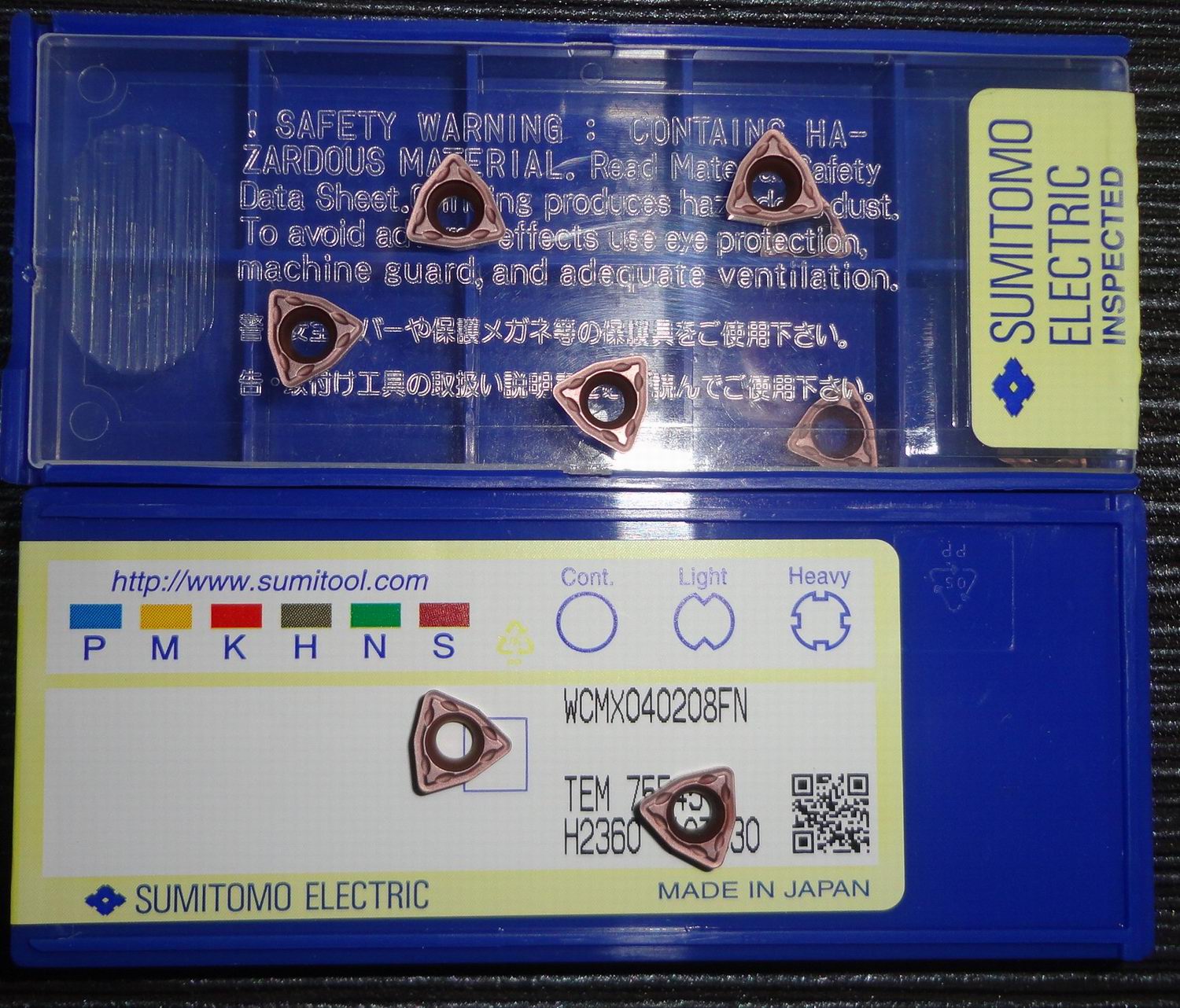 WCMT080412FN U drilling blade for Japanese Sumitomo CNC blade
