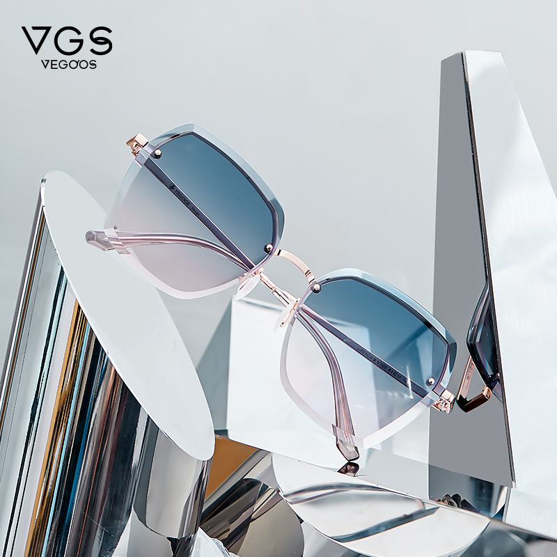 Wegu's time no frame sun glasses ins and wind female anti-UV sunburn face slim sun glasses new male drive