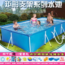 Large bracket childrens swimming pool household large adult inflatable pool family outdoor sandwich simple swimming pool