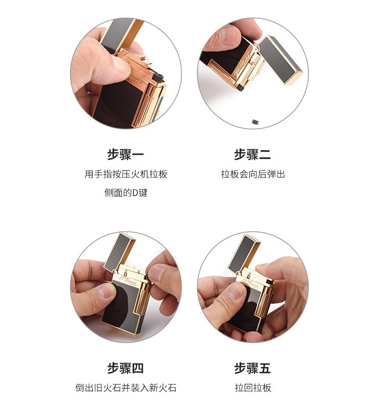 DuPont L2 Lang âm thanh phụ kiện nhẹ hơn Kalia Flint bơm hơi tinh khiết đồng lớn thương hiệu lớn chuyển đổi đầu shop bật lửa