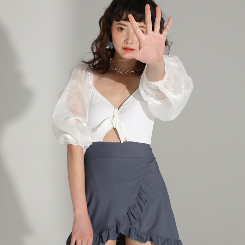 Isafiya swimsuit female 2021 new fashion cover belly slim one-piece Korean ins hot spring swimsuit