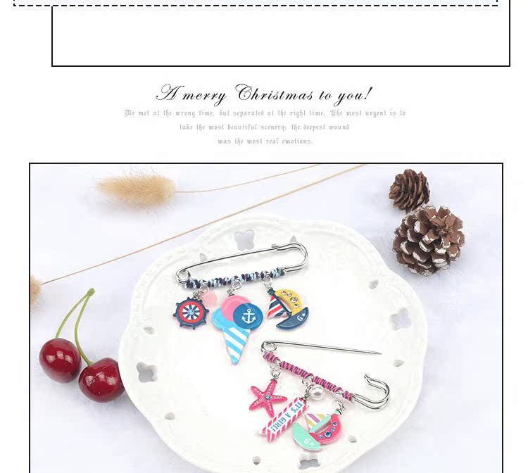Dễ thương phim hoạt hình bóng tóc trâm cài áo len nữ trâm cài khóa thời trang áo khoác pin pin phụ kiện áo len mùa đông trang sức - Trâm cài cài áo