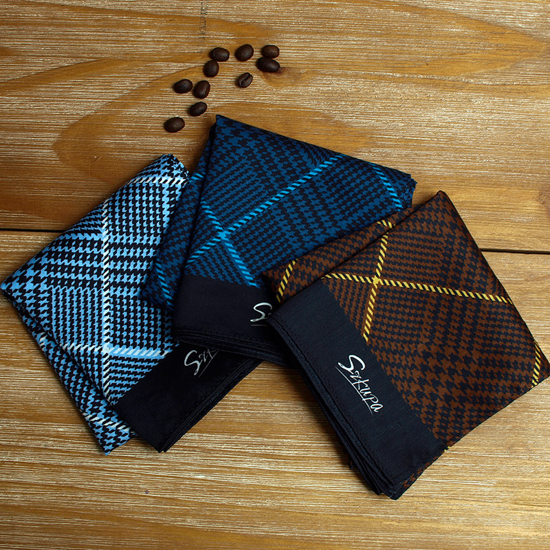 (Cool Pa) New Men's Business Handkerpah Classic Kilobird Groomer Original Design Handkera Full Cotton Suction sweat Utility