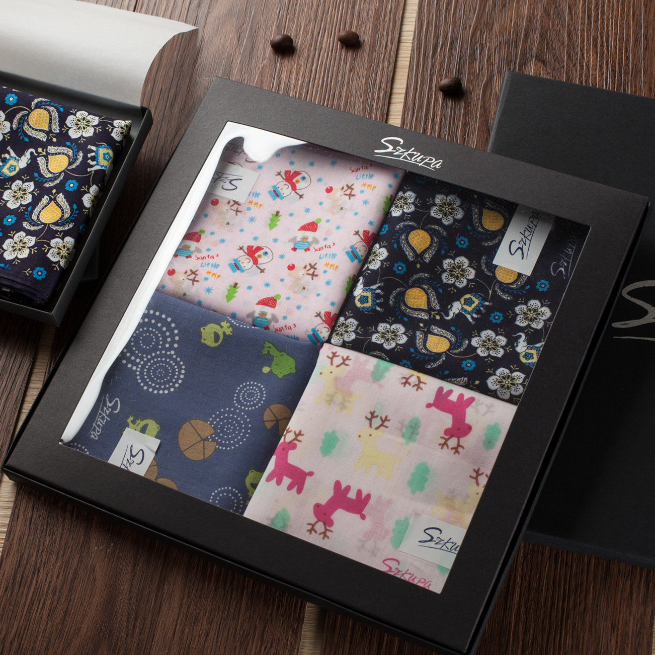 (Cool Pa) Handkerchief Suede Cotton Japan Style Printed Soft Patch Skin Care Kit handkerchief Pure Cotton Female