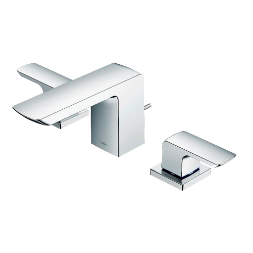 TOTO Клетки бассейна TLG02201B Двойной сдвоенный двойной умывальник с тремя -отверстиями 8 -дюймовый раздел холодный и горячая вода Крейт