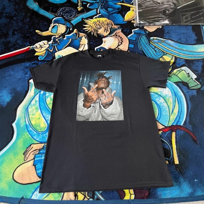 Revenge X Juice Wrld Bandit Photo Tee Juice Wrld Short-Sleeved Co-Branded T-Shirt Revenge X Juice Wrld Bandit Photo Tee Juice Wrld Short-Sleeved Co-Branded T-Shirt
