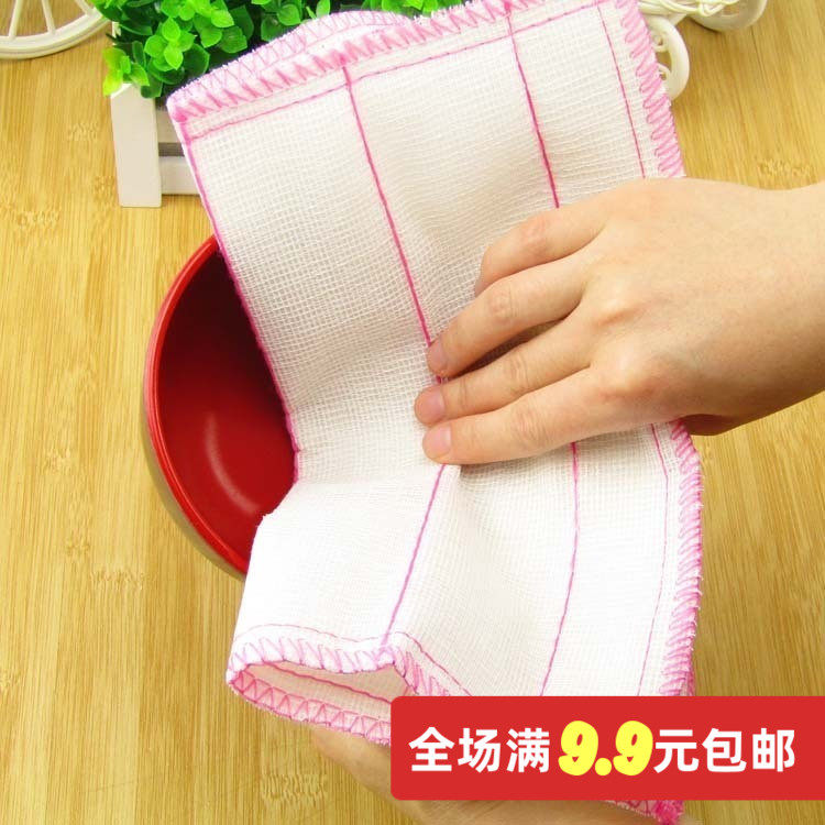 Home five floors plus cotton water suction sloth not dropping brush bowls cloth dishwashing cloth Kitchen not stained with oil fiber rub hands rag