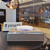 Pinetti Italy imports hand-woven calfskin dust-proof bedroom bathroom tissue box home furnishings