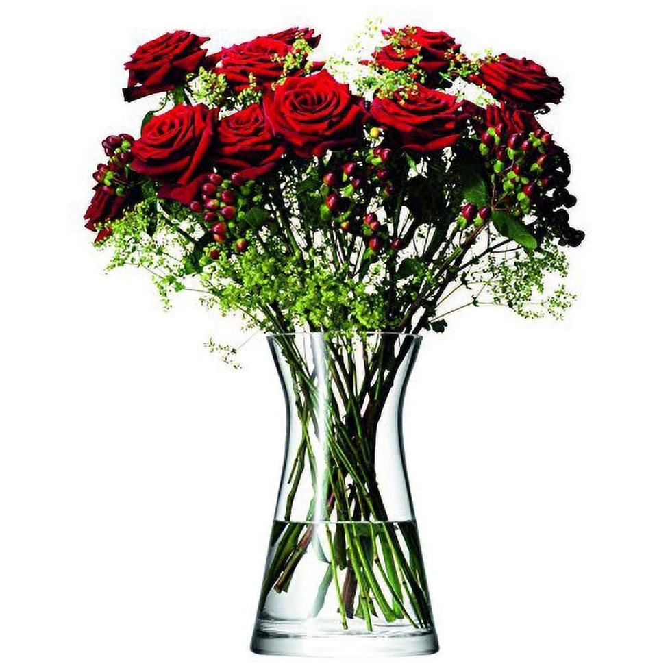 British LSA imported crystal glass vase fittings light luxury hand - made decorative flower transparent manual manual manual manual manual manual production of LSA