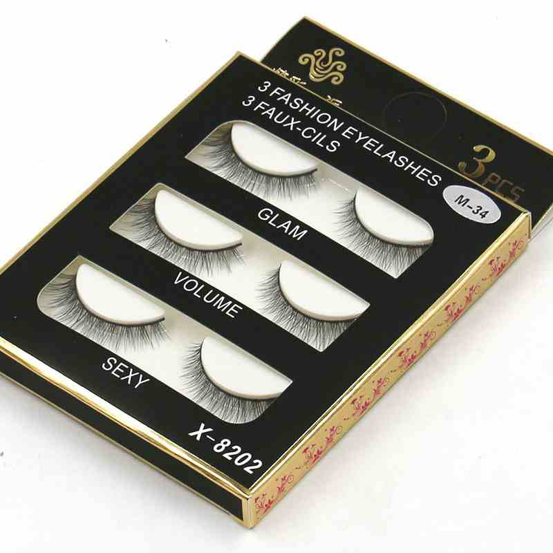 Han Bell Eye kéo dài lông mi giả trang điểm nude tự nhiên 3D loạt lông mi đen không có keo - Lông mi giả mi giả apex