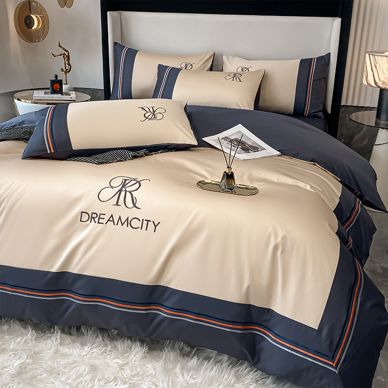 Crystal home spun long suede cotton embroidery 100 supports 4 pieces Official flagship store Brand All Cotton Pure Cotton Light Extravagant