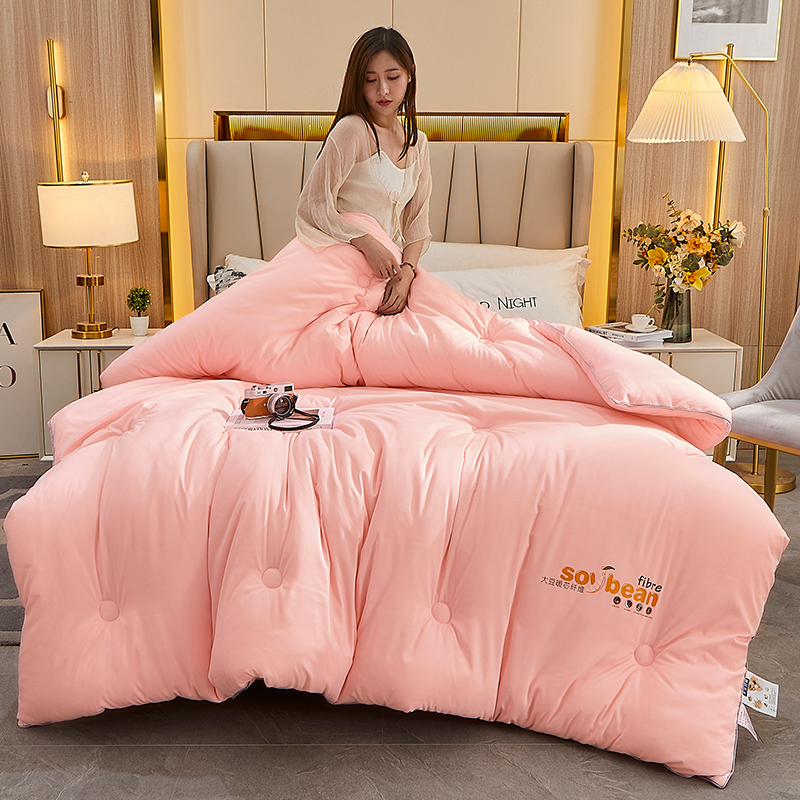 Man Crystal Home Spinning Officer Netboard Winter Quilt Thickened Warm All Cotton Pure Cotton Soybean Antibacterial Spring Autumn Quilt Core Summer Quilt