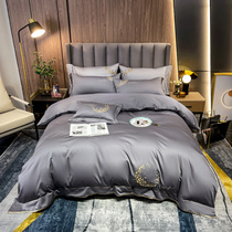 Crystal home spinning cotton embroidery 100 4 four pieces of official flagship store all cotton bedding