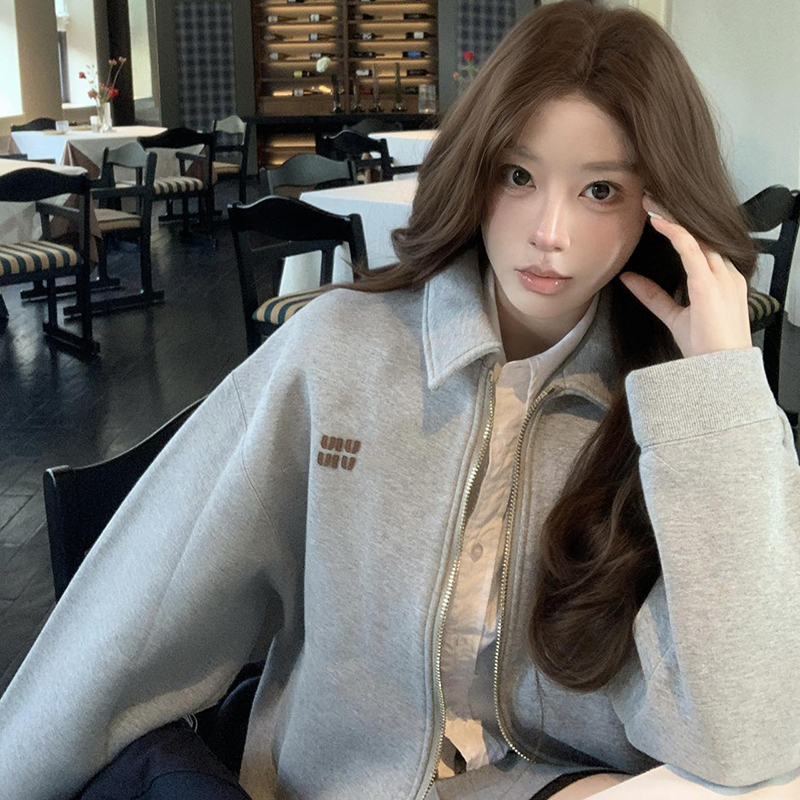 Popular Item~ Correct Fabric! Sweet and Cool Girl 24 Autumn/Winter Space Cotton Ultra-Thick Zipper Jacket
