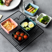 Nordic square seasoning dish Japanese ceramic tableware Creative Square dish dipping dish sauce vinaigrette vinaigrette household sauce dish