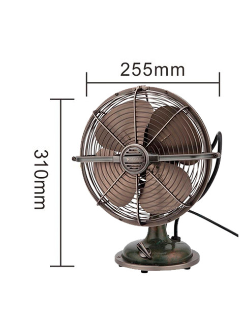 IMASU retro table fan antique electric fan household metal electric fan small desktop 8-inch shaking head small desktop circulation