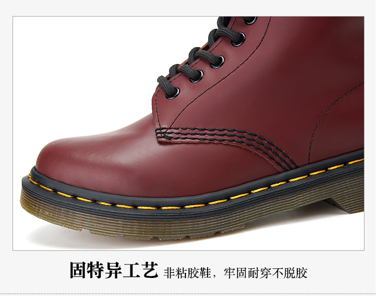 [Zhang San crazy shop] 1460 giúp đỡ cao cherry red Martin khởi động nam giới với Anh ngắn khởi động phụ nữ retro giày boots