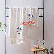 Japan ultra soft baby baby soft absorbent bath towel blanket dual-use speed dry without hair bath towels
