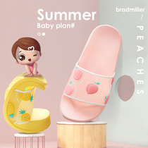 Japan GP2021 Summer children Mens and womens baby fruits printing room Outer soft bottom non-slip home slippers