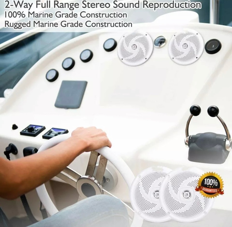 Yacht Sailboat Shipyard Includes Tax, Marine Standard Warranty of 3 Years, Marine Use 6.5inch Ultra-Thin Waterproof Speaker Audio Modification