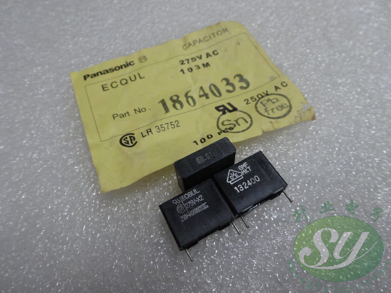 Panasonic ecqul 0 01uf 275vAC 10nf 103 new thin-film capacitor 12mm