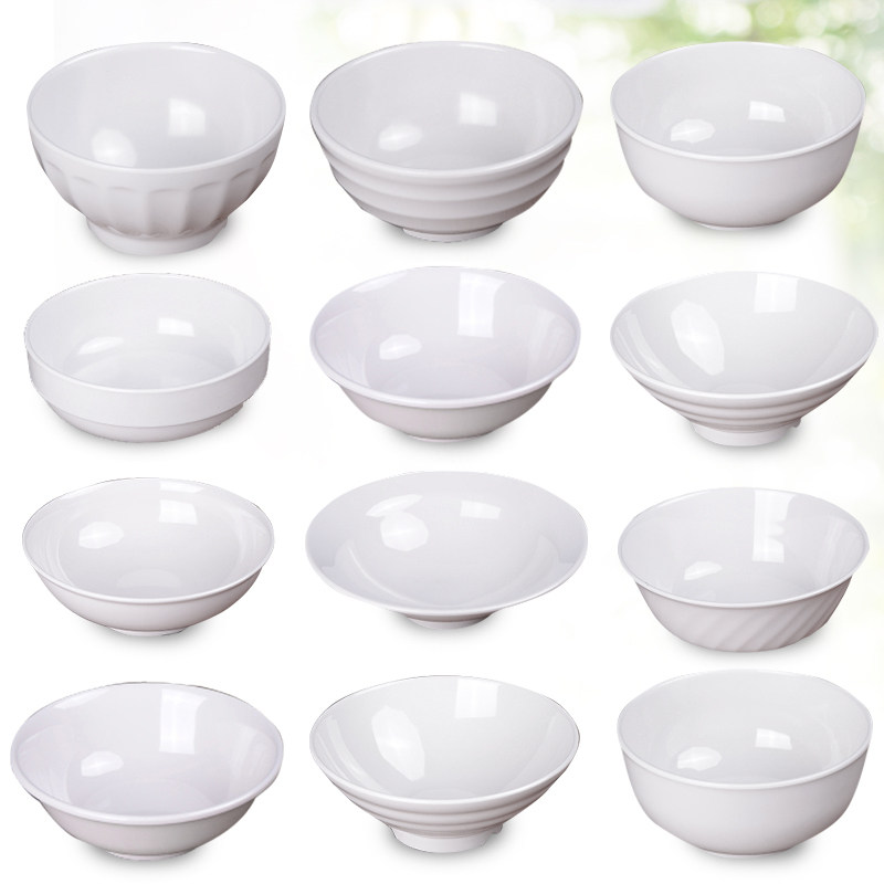 Dense Amines Imitation Porcelain Tableware Taste one thousand Lanoodles Bowl Rice Hall Spicy hot white plastic soup bowls Home rice noodles rice rice bowls