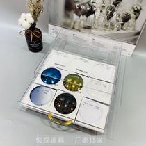 Lens display props Lens storage display box Optical store display samples Box and plate glasses props
