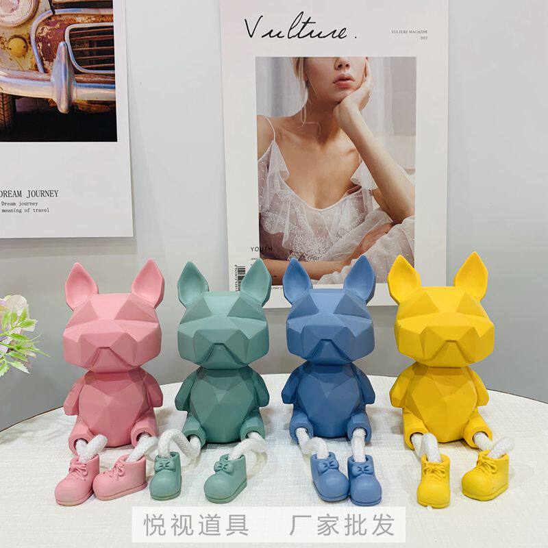 Yue - sight props Hanging Cartoon Doll Glasses Shop closet decoration shoot background prop Jane Euro luxury