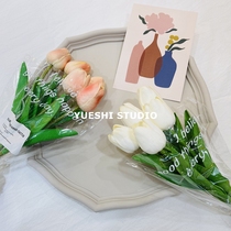 Yuesi Props Tulip Ornaments Artificial Flower Ornaments Optical Shop Decorative Display Green Plant Ornaments Counter Display