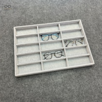 Optical store display props counter high-end tray ice velvet linen sunglasses frame props shooting props