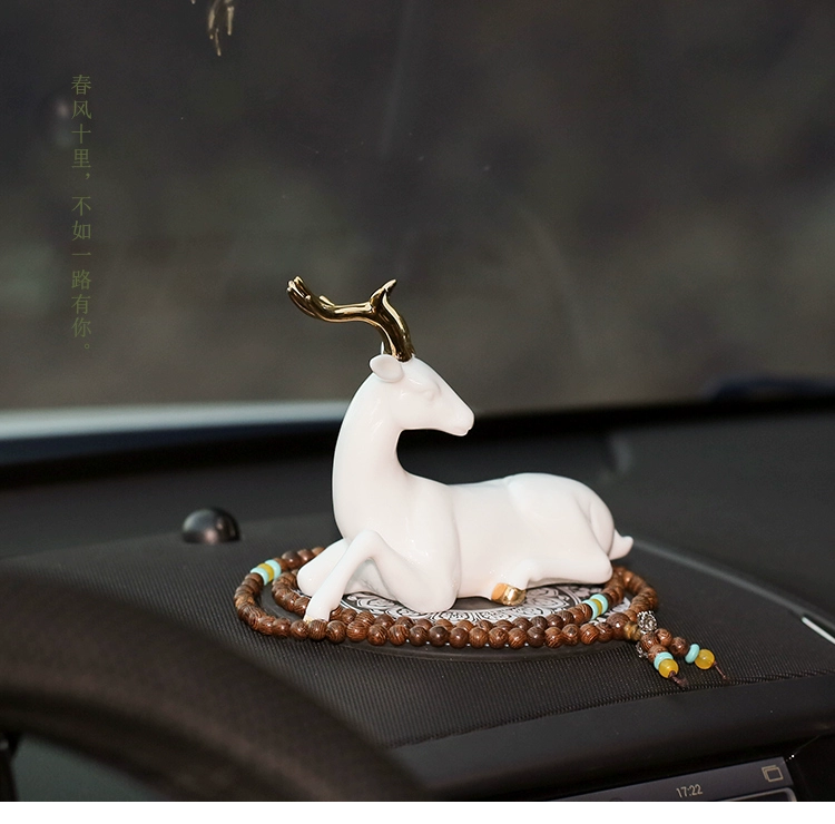 Đồ trang trí xe hơi Yilu Pingan Chuyến đi an toàn Nguồn cung cấp nội thất xe hơi Đồ trang trí Đồ thủ công bằng gốm sứ Trắng sứ nâu - Ô tô nội thất Accesseries