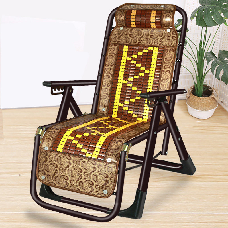 Recliner folding lunch break nap rattan chair bed balcony leisure back chair single lazy sofa portable home cool chair