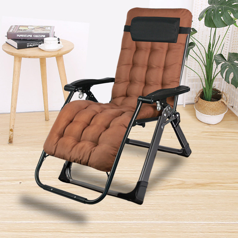 Folding recliner lunch break nap pregnant women home portable office chair lazy elderly balcony leisure back sofa