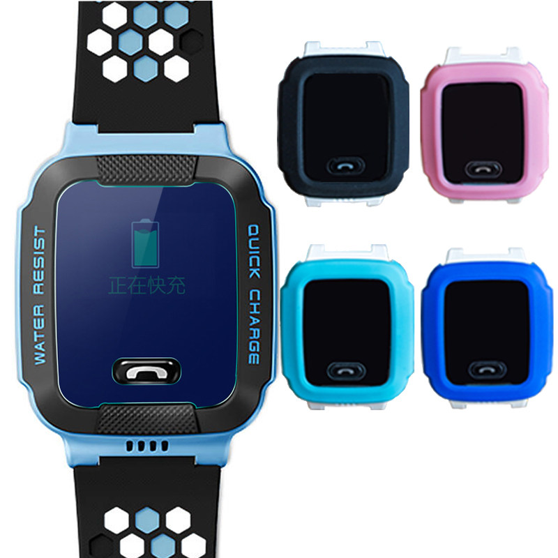 Small genius phone watch special Y03 anti-fall protective shell tempered high-definition explosion-proof blue light nano film