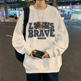 Демисезонный свитшот, утепленный базовый приятный телу лонгслив, в американском стиле, оверсайз