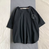 Японская летняя футболка с коротким рукавом, из хлопка и льна, оверсайз, свободный крой, короткий рукав