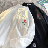 Tide, трендовая рубашка, демисезонная куртка, французский стиль, изысканный стиль, оверсайз, большой размер