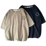 Японская летняя футболка с коротким рукавом, из хлопка и льна, оверсайз, свободный крой, короткий рукав