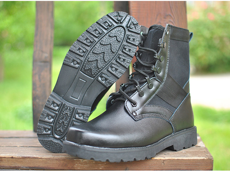 Boots militaires en cuir - porter - Ref 1400036 Image 25