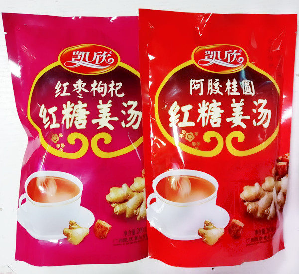 Ginger tea ginger soup Kaixin honey brown sugar ginger soup Ejiao longan brown sugar ginger soup woman ginger tea ginger Crystal 2 packs