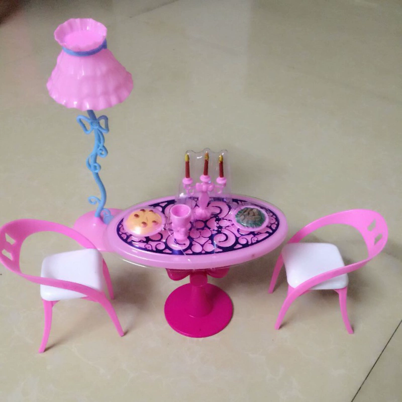 [Dream Kitchen] Bộ phụ kiện búp bê Barbie series lớn. Tủ bếp lớn + tủ lạnh + ghế - Búp bê / Phụ kiện