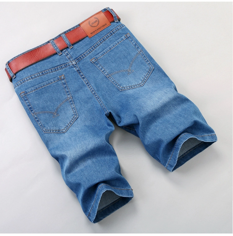 Cộng với phân bón XL quần short chất béo kích thước lớn mỏng stretch nam mùa hè bảy điểm jeans lỏng 7 điểm chất béo quần thể thao