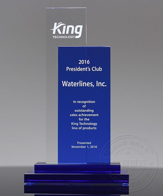 Normantick Original Blue Crystal Trophy Customized Enterprise Competition Trophy Customized Creative Engraving Trophy