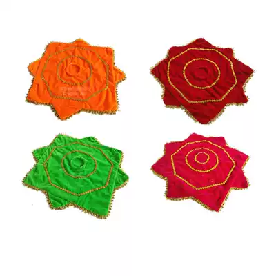 Professional dance handkerchief Gold velvet thickened silk scarf handkerchief turn Yangge handkerchief square towel Hemp yarn cotton yarn