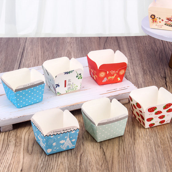 Hokkaido Chiffon Cupcake Cup Packaging Mini Cup Cake Mold High Temperature Cake Baking Paper Cup