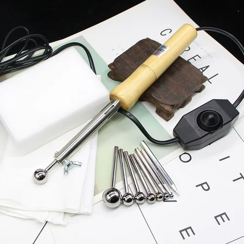 Регулируемый теплый горячий цветочный оборудование DIY Необеспечение бархатной формы цветов сферическая шаровая палка ручной работы с горячим бархатным лепесткам электричество