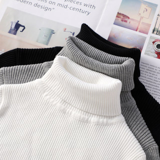 [Foreign Order Quality]100% Cotton High-Neck Knitted Base Shirt for Women, Spring and Autumn Style, Slim Fit, Black Pure Cotton Sweater