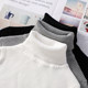 100% cotton turtleneck knitted bottoming shirt for women spring and autumn slim black pure cotton sweater